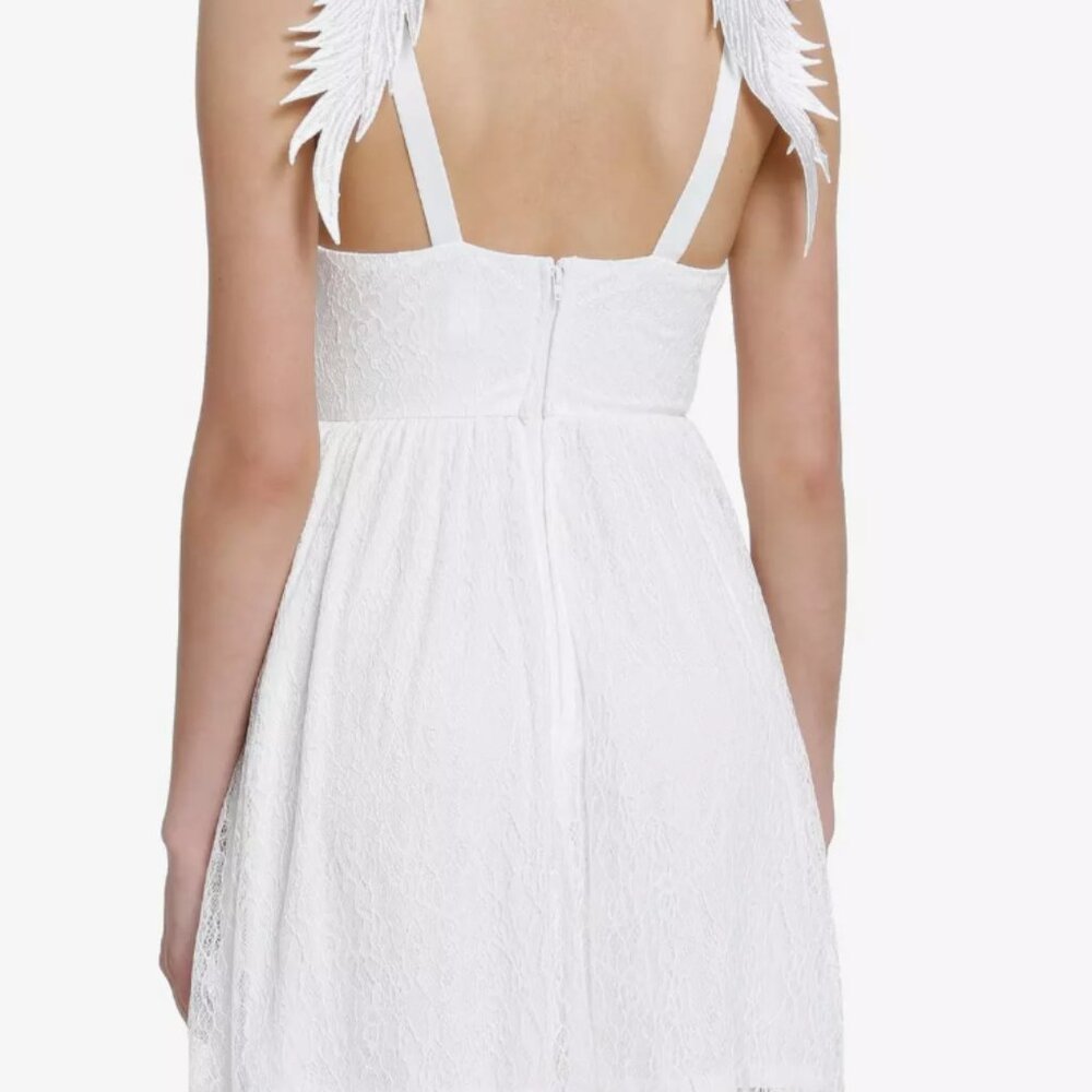 White Angel Wings Lace Cami Dress Medium Hot Topic